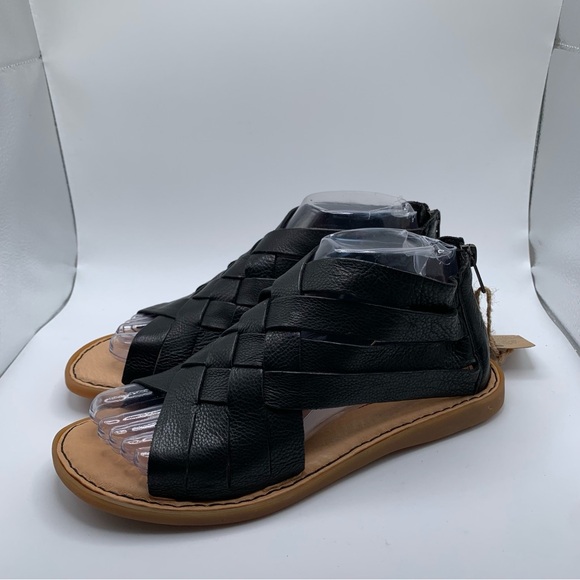 Born Shoes - New Women's Born Iwa Woven NWT black leather size 7M sandals 1732